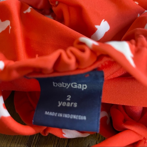 Gap red white ruffle one piece swimsuit - Picture 5 of 5